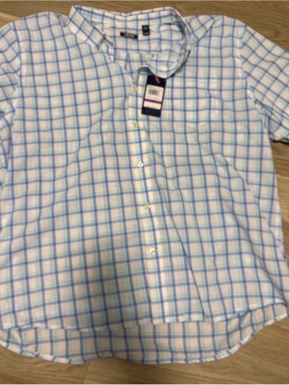Men’s izod Classic Blue Plaid Button-Up Shirt